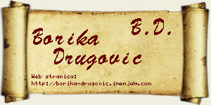 Borika Drugović vizit kartica